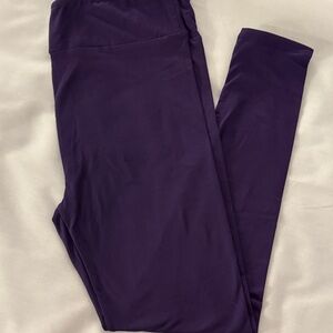 LuLaRoe Solid Deep Purple Leggings